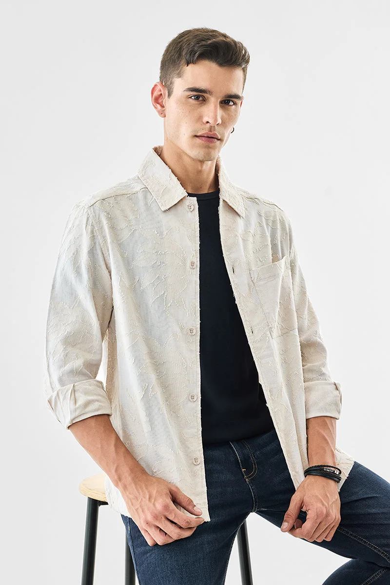 سنيتش Box Fit Jacquard Overshirt